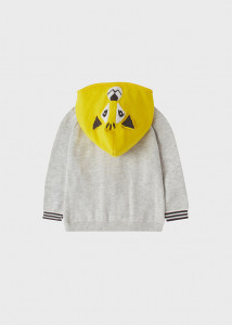 Hanorac de tricot 100% bumbac, cu gluga, baiat, producator Mayoral