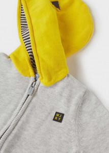 Hanorac de tricot 100% bumbac, cu gluga, baiat, producator Mayoral