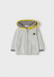 Hanorac de tricot 100% bumbac, cu gluga, baiat, producator Mayoral