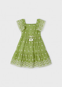 Rochie verde brodata