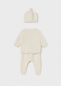 Set tricot bumbac organic 3 piese bej B - Img 2
