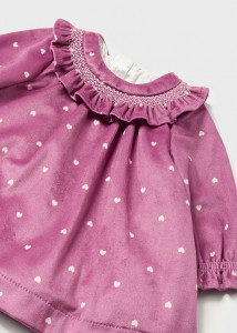 Rochie catifea inimioare fucsia - Img 4