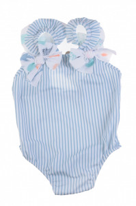 Costum de baie intreg cu dungi - Img 1