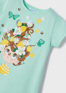 set vara fete bumbac sustenabil, bluza si colanti model lamai - producator Mayoral