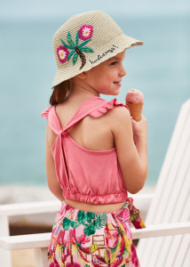 set vara bete bumbac organic, bluza si pantaloni scurti - producator Mayoral