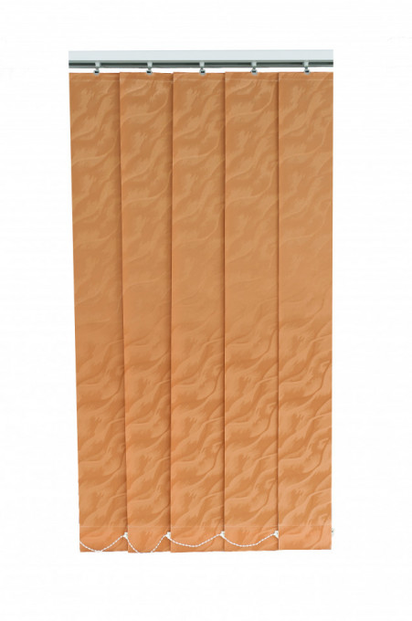 Szalagfüggöny, textil lamellas árnyékoló függöny 127mm - Beata 9605 világos barna