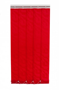 Szalagfüggöny, textil lamellas árnyékoló függöny 127mm - Beata 9610 piros - Img 1