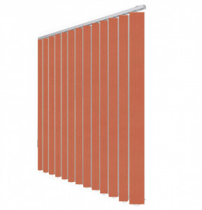 Szalagfüggöny, textil lamellas árnyékoló függöny 127mm - Cora 5037 tégla - Img 1