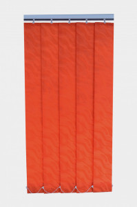 Szalagfüggöny, textil lamellas árnyékoló függöny 127mm - Beata 9608 piros - Img 1