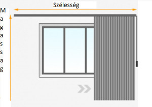 Szalagfüggöny, textil lamellas árnyékoló függöny 127mm - Aneta 6502 krémszínű - Img 2