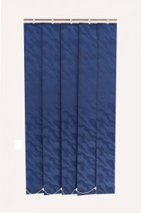 Szalagfüggöny, textil lamellas árnyékoló függöny 127mm - Beata 9618 sötétkék - Img 1