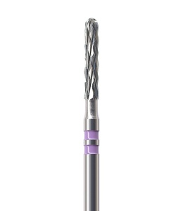 Freza pentru coroane cilindrica lunga cu varf rotunjit H4KMKXXL-014-FGL pentru coroane din metal, titan. compozite si ceramica