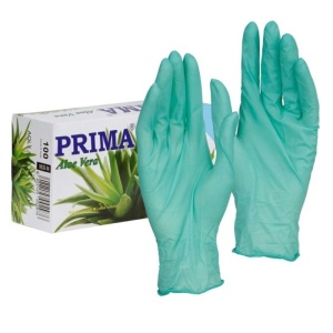 Mănuși examinare latex Aloe Vera nepudrate de unică folosință 100 buc