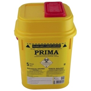 Recipient din plastic pentru deșeuri înțepătoare-tăietoare ADR 5L