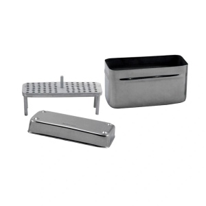 Cutie instrumentar endo din inox cu grilaj detașabil 10x4x5.5 cm