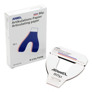 Hârtie de articulație tip potcoavă 80 microni stomatologie