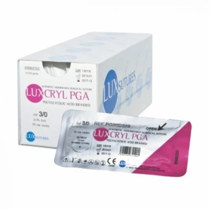 Fir sutură PGA Luxcryl resorbabil 75 cm