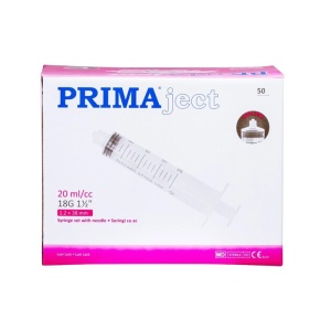 Seringi PC 20 ml Luer Lock PRIMA 50 buc de unică folosință