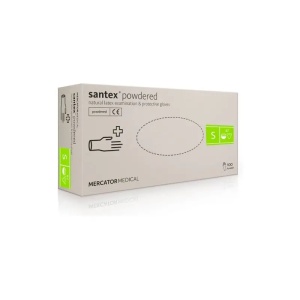 Mănuși latex pudrate Santex de unică folosință 100 buc