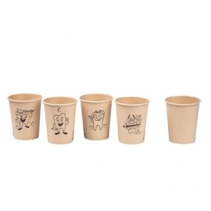 Pahare bio bambus cu model 170 ml set 50 de buc