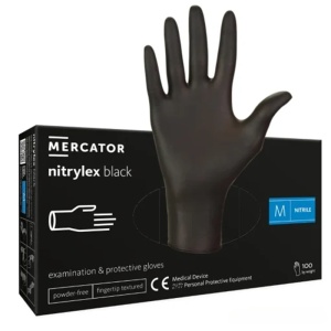 manusi examinare nitril fara latex negre dentist