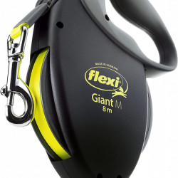 Lesa retractabila Flexi, Giant M, Neon, 8m, pana la 25 kg