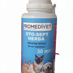 Solutie otica Otosept Herba antiparazitara + cicatrizanta 30 ml pentru caini,pisici,iepuri