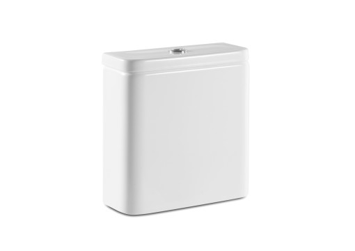 SQUARE - Rezervor WC, mecanism dublă acționare 4/2 L, cu admisie inferioară, pentru WC compact Rimless®, lipit de perete