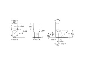 DEBBA ROUND - Vas WC pe pardoseală, Rimless®, cu evacuare dublă - Img 2