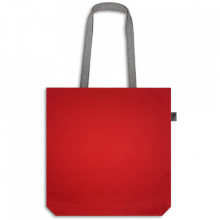Velika ceger torba jednobojnog dezena crvene boje napravljena od pamucnog platna