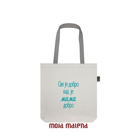 Srednji ceger BELI sa vezom Mama dobro ćiriiica