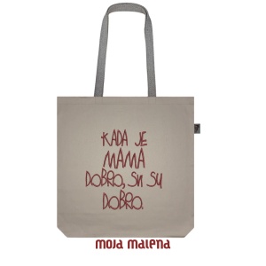Veliki ceger BEIGE sa vezom Mama Dobro