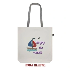 Veliki ceger BELI sa vezom Enjoy The Waves