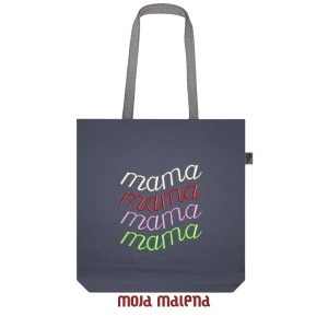 Veliki ceger MIŠ SIVI sa vezom Mama Četiri Puta
