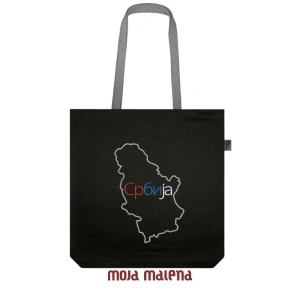 Veliki ceger CRNI sa vezom Srbija Outline
