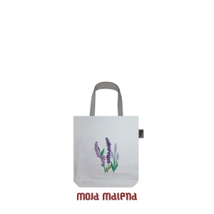 Ceger za knjigu BELI sa vezom Lavanda