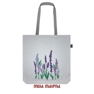 Veliki ceger SVETLO SIVI sa vezom Lavanda