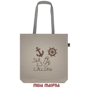 Veliki ceger BEIGE sa vezom Sea Is Calling