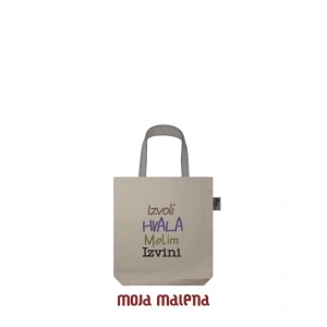 Ceger za knjigu BEIGE sa vezom Izvoli Hvala