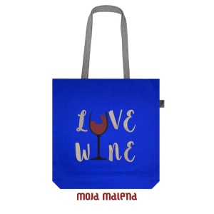 Veliki ceger ROJAL PLAVI sa vezom Love Wine