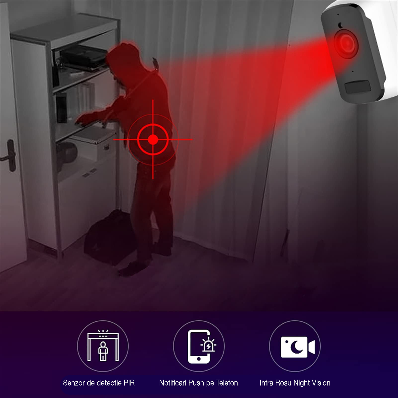 filmeaza nightvision intrusii