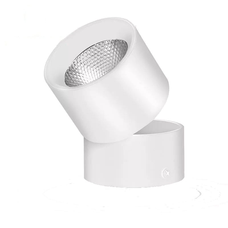 Aplica LED Techstar® AP, Putere 15W, Culoare Lumina 4500K, Diametru 8.7cm, CRI 80+, Corp Aluminiu, Reglabil 90°, Alb