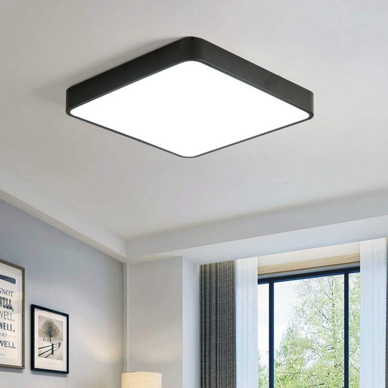 Aplica LED Techstar® Light, 72W, 3 Functii Dimabila, Lumina Calda, Neutra si Rece, 3000-6500K, 45x45cm, IP 65, Alb/Negru - 1 | YEO