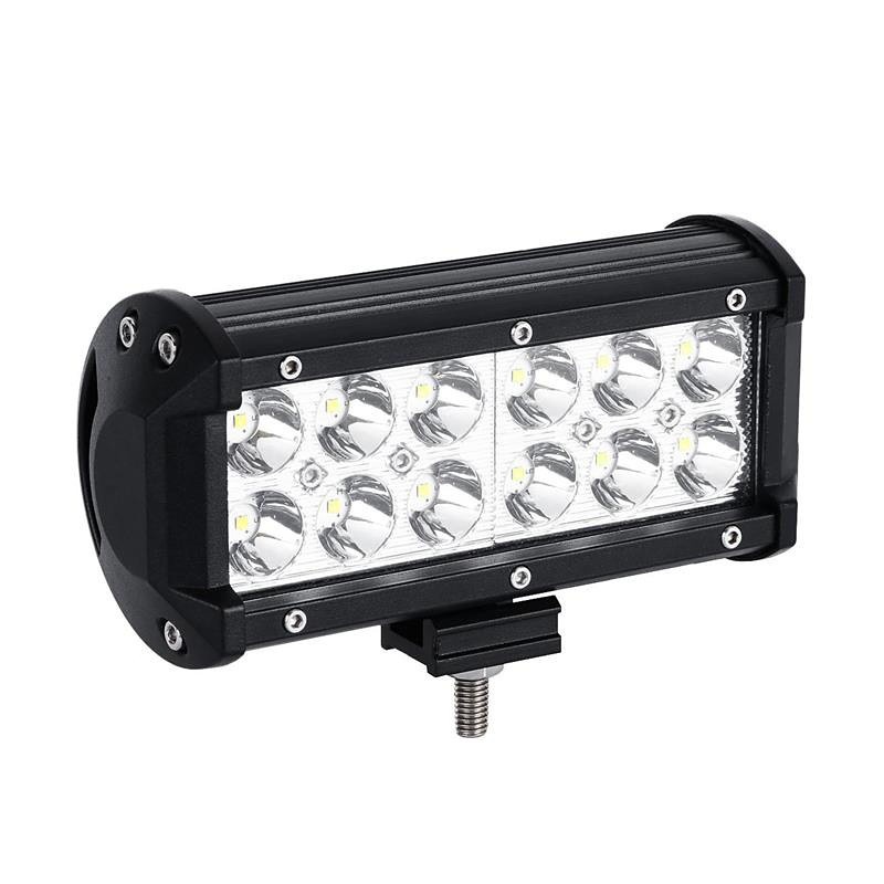 Bara Proiectoare LED Auto Offroad Techstar® PNG1, 36W, 12V-24V, 6000 K, 3500 Lumeni, IP 67, 17 Cm, Flood Beam 60° Cu Leduri CREE XBD, Negru