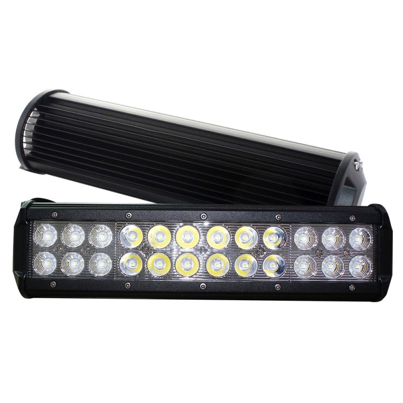 Bara proiectoare LED Auto Offroad Techstar® PNG2, 72W, 12V-24V, 6000 K, 5280 Lumeni, IP 67, 36 cm, Flood Beam 60° cu Leduri CREE XBD, Negru - 1 | YEO