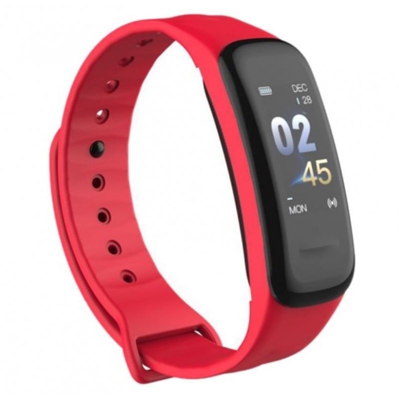 Bratara Smart Smartband Techstar® C1 Fitness, Waterproof IP65, BT4.0, OLED Color, Rosu - 1 | YEO