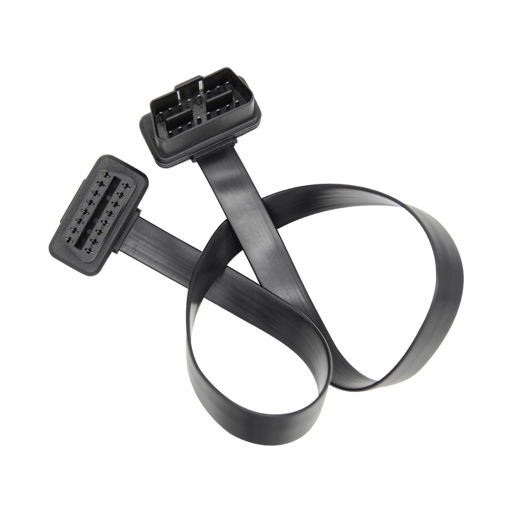 Cablu prelungitor OBD2 Techstar 16 pini Mama-Tata, 60 cm, panglica plata, J1962 Tip A 12V, cu trecere directa 1:1 - 3 | YEO