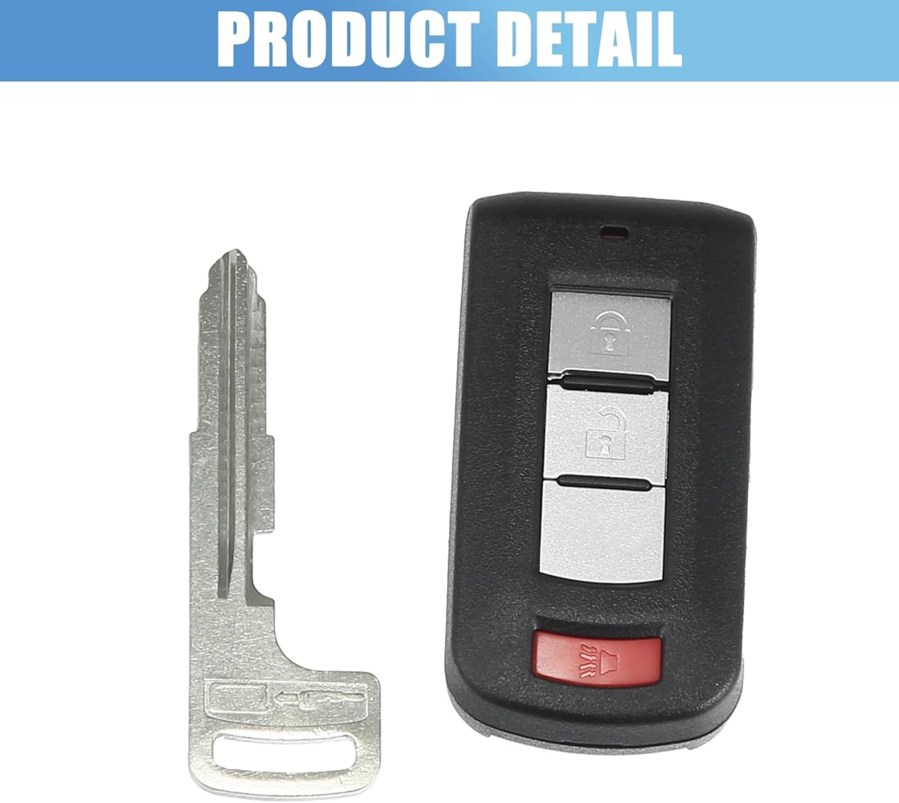 Carcasa Cheie Auto Techstar cu 3 butoane, Compatibila Mitsubishi Outlander 2010–2018, Lancer 2008–2016 - 1 | YEO