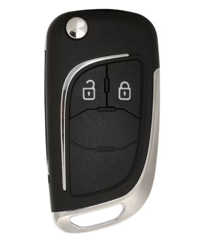 Carcasa Cheie Auto Transformare tip Briceag Techstar compatibila Opel Astra, Insignia, Meriva, Zafira, Vauxhall, Chevrolet Cruze – 2 Butoane, Elemente Cromate - imagine 3