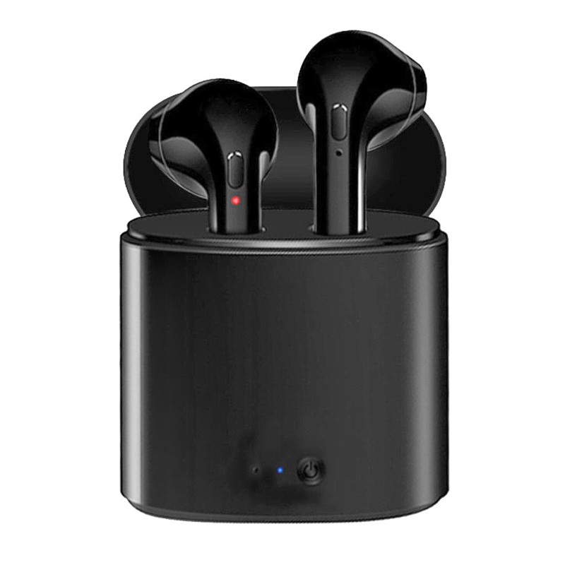 Casti Audio Wireless cu Bluetooth i7S Negru Tip in-ear pentru IOS si Android